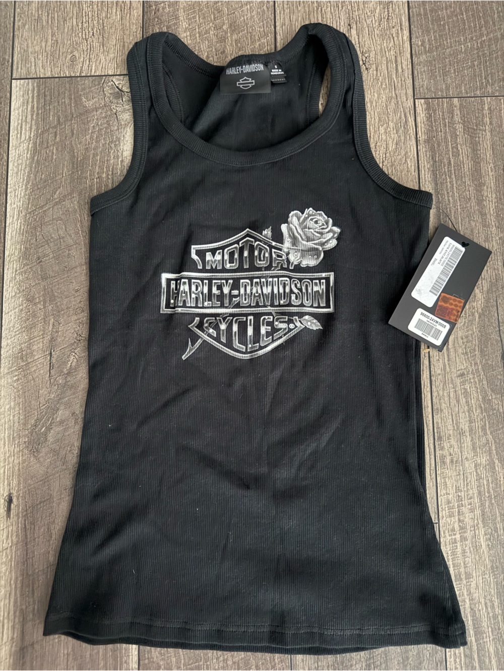 Harley-Davidson Black Kids Logo Rose One-Piece